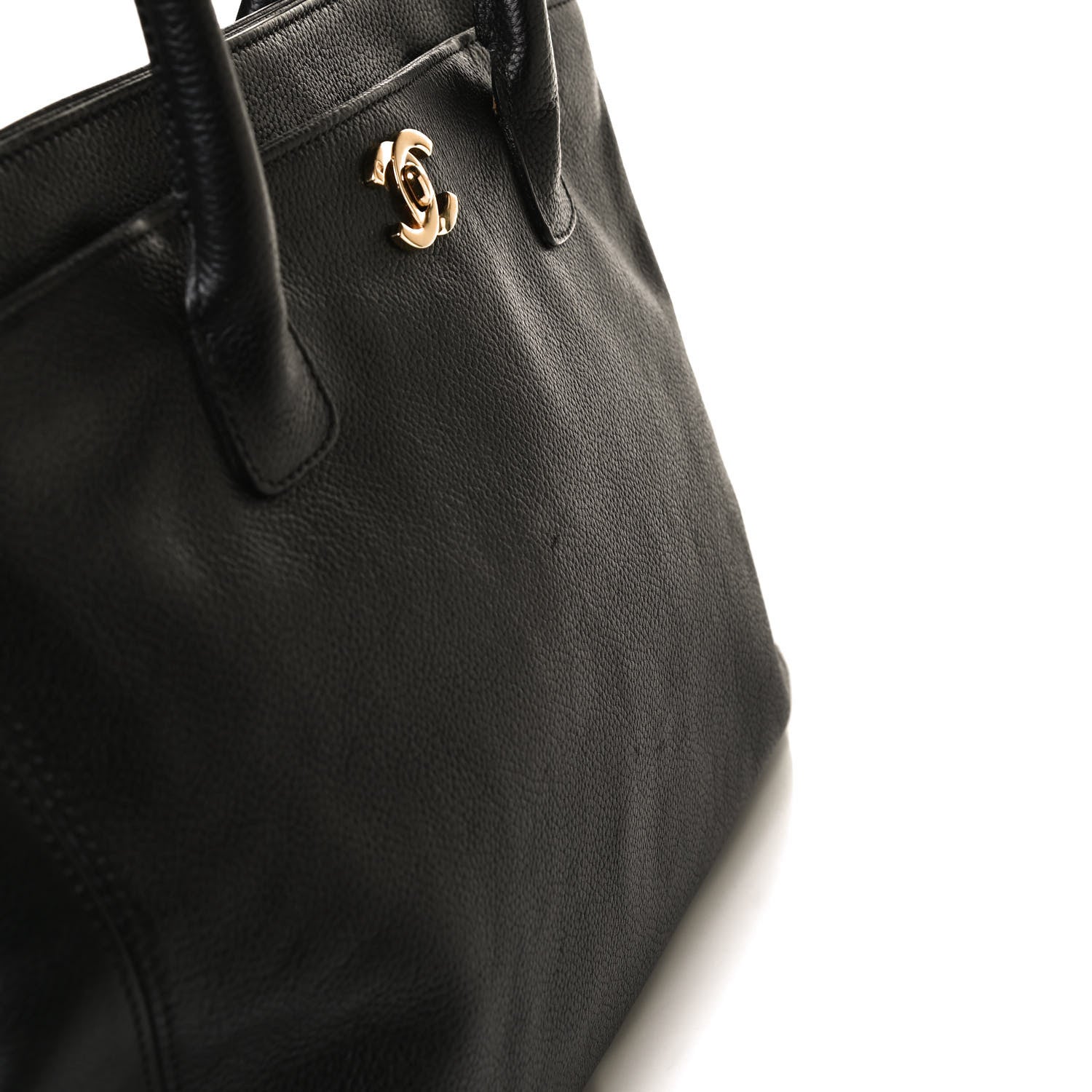 Chanel Calfskin Cerf Executive Shopper Tote Black 12 of 16