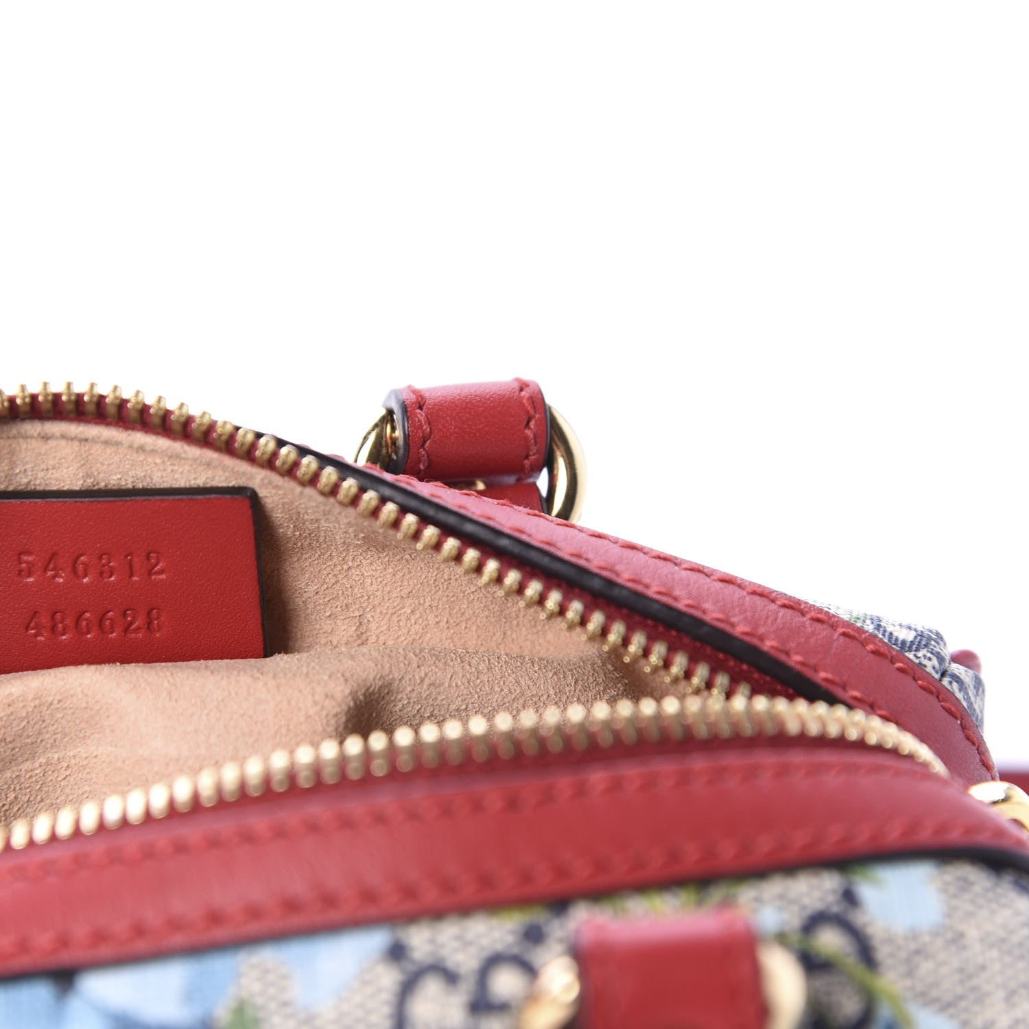 Gucci GG Supreme Monogram Blooms Mini Boston Navy Blue Hibiscus 10 of 12
