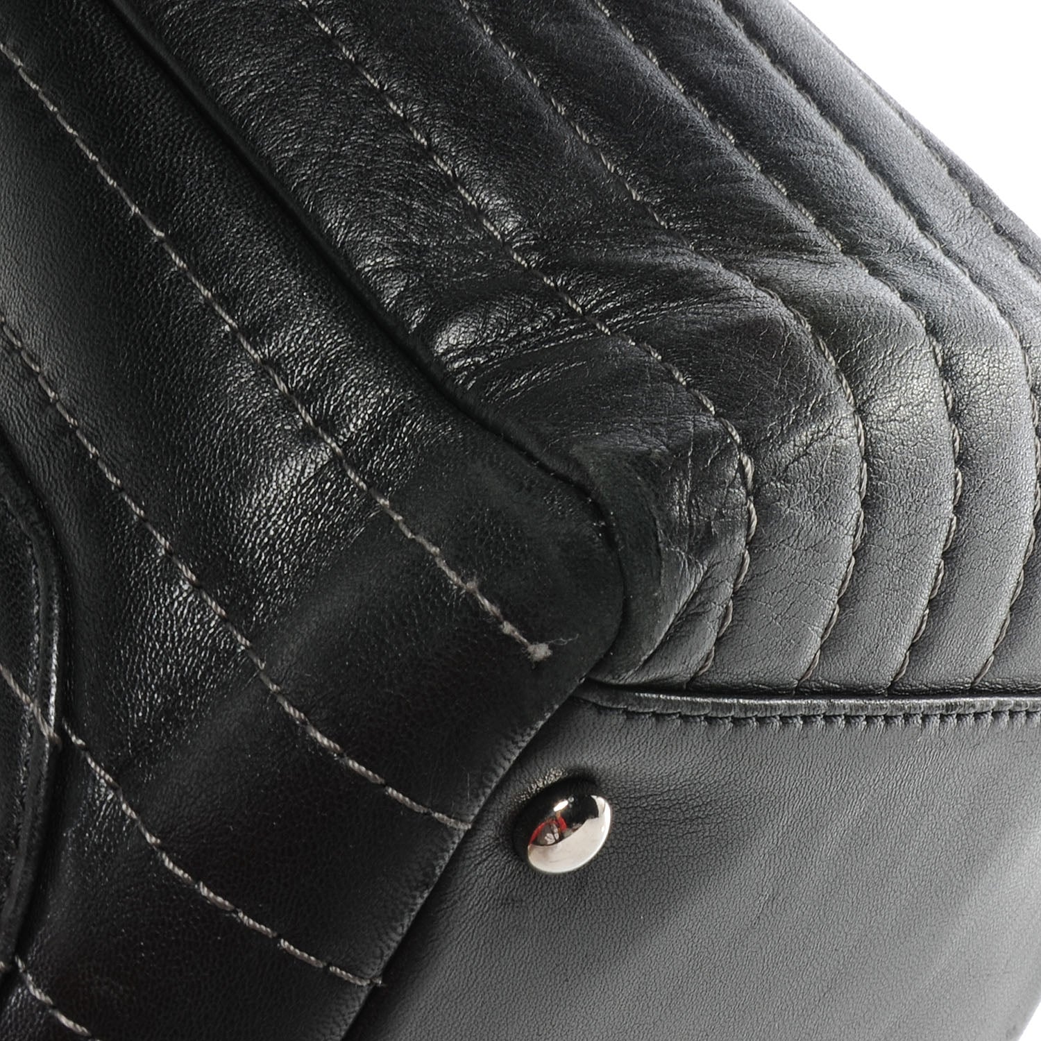 Chanel Lambskin Vertical Quilted Large Mademoiselle Tote Black 11 of 11
