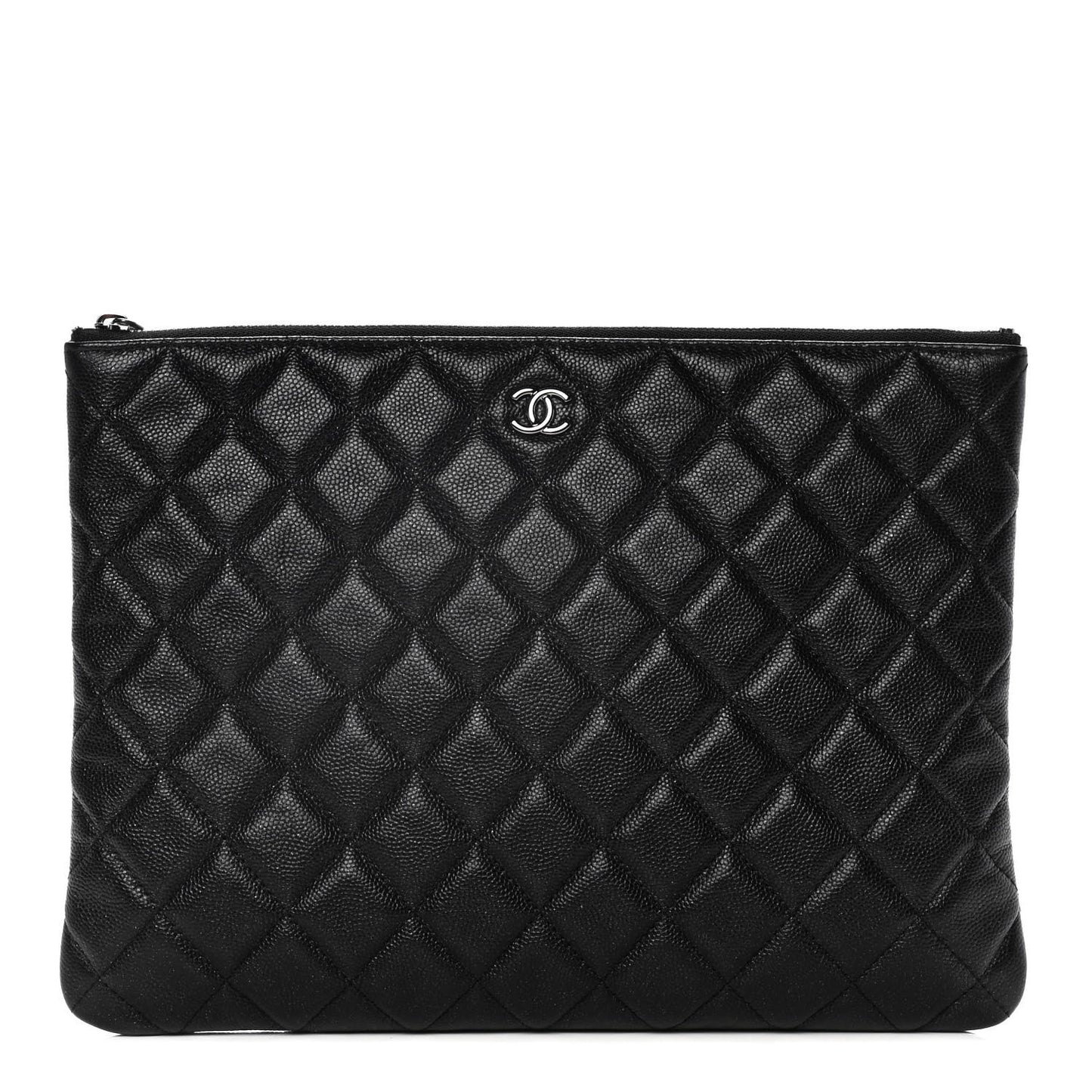 Caviar Quilted Medium Cosmetic Case Black
