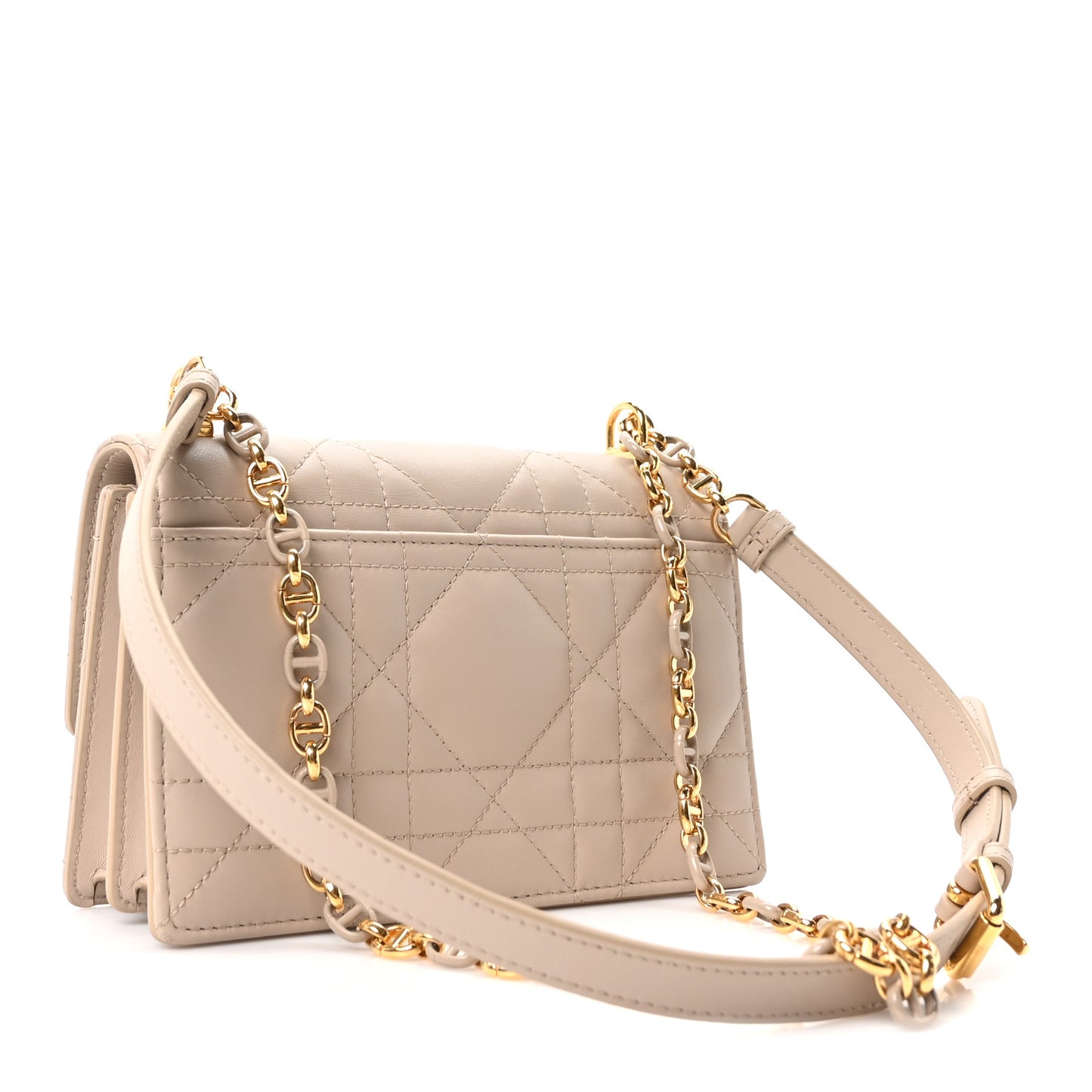 Lambskin Macrocannage Mini Miss Caro Bag Caramel Beige