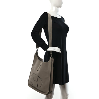 Hermes Taurillon Clemence Amazone Evelyne III TGM Gris Tourterelle 2 of 10