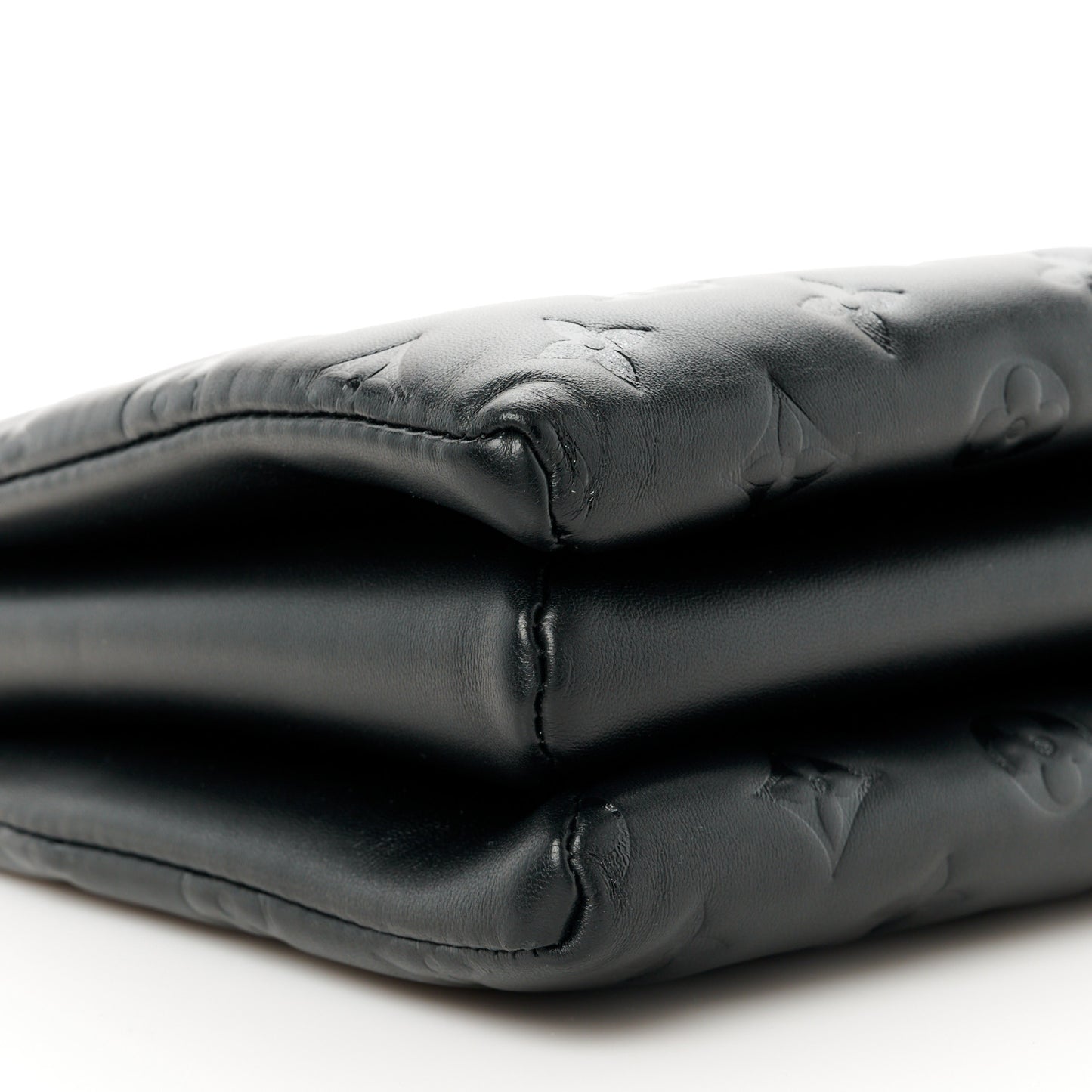 Lambskin Embossed Monogram Coussin PM Black