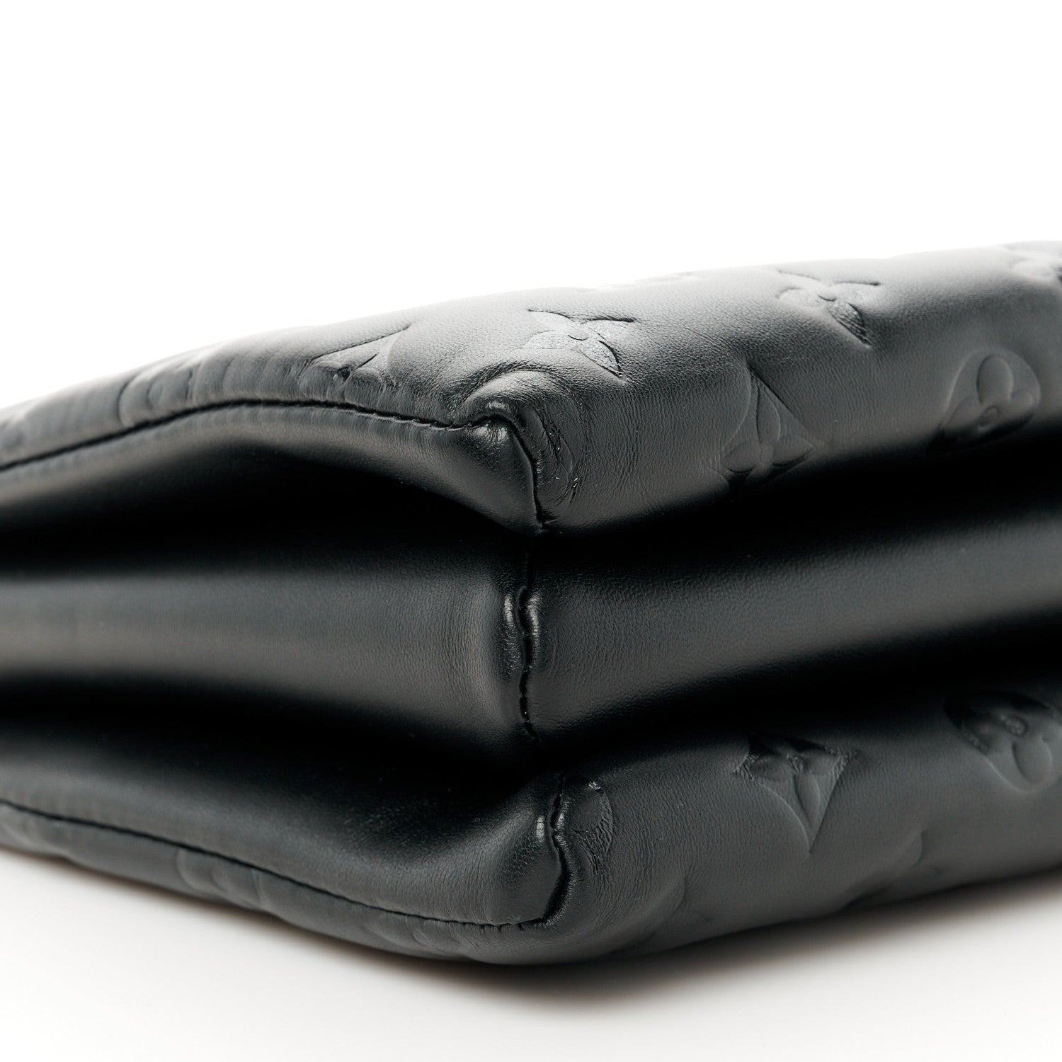 Louis Vuitton Lambskin Embossed Monogram Coussin PM Black 10 of 11