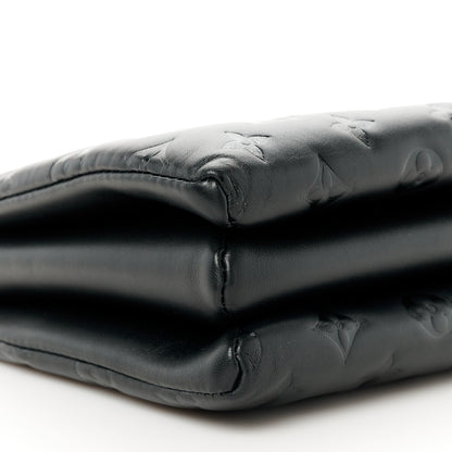Louis Vuitton Lambskin Embossed Monogram Coussin PM Black 10 of 11