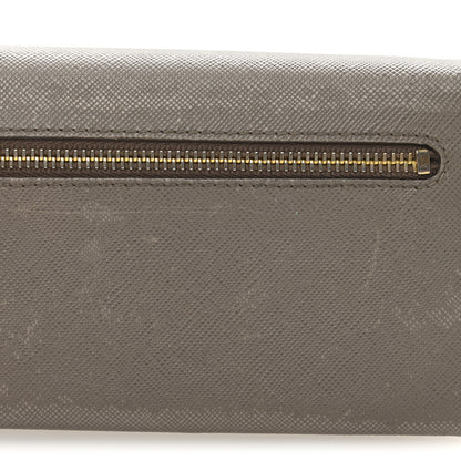 Prada Saffiano Metal Continental Flap Wallet Cammeo Orchidea 13 of 13