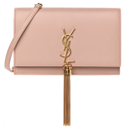 Saint Laurent Smooth Calfskin Classic Monogram Kate Tassel Chain Wallet Marble Pink 1 of 13
