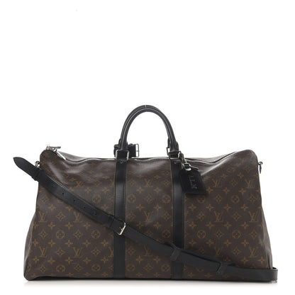 Louis Vuitton Monogram Macassar Keepall Bandouliere 55 1 of 16