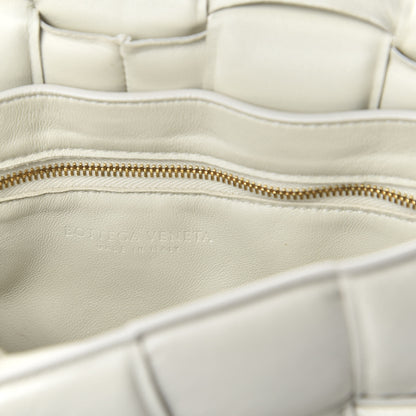 Bottega Veneta Paper Calfskin Maxi Intreccio Padded Cassette Crossbody Bag White 6 of 11