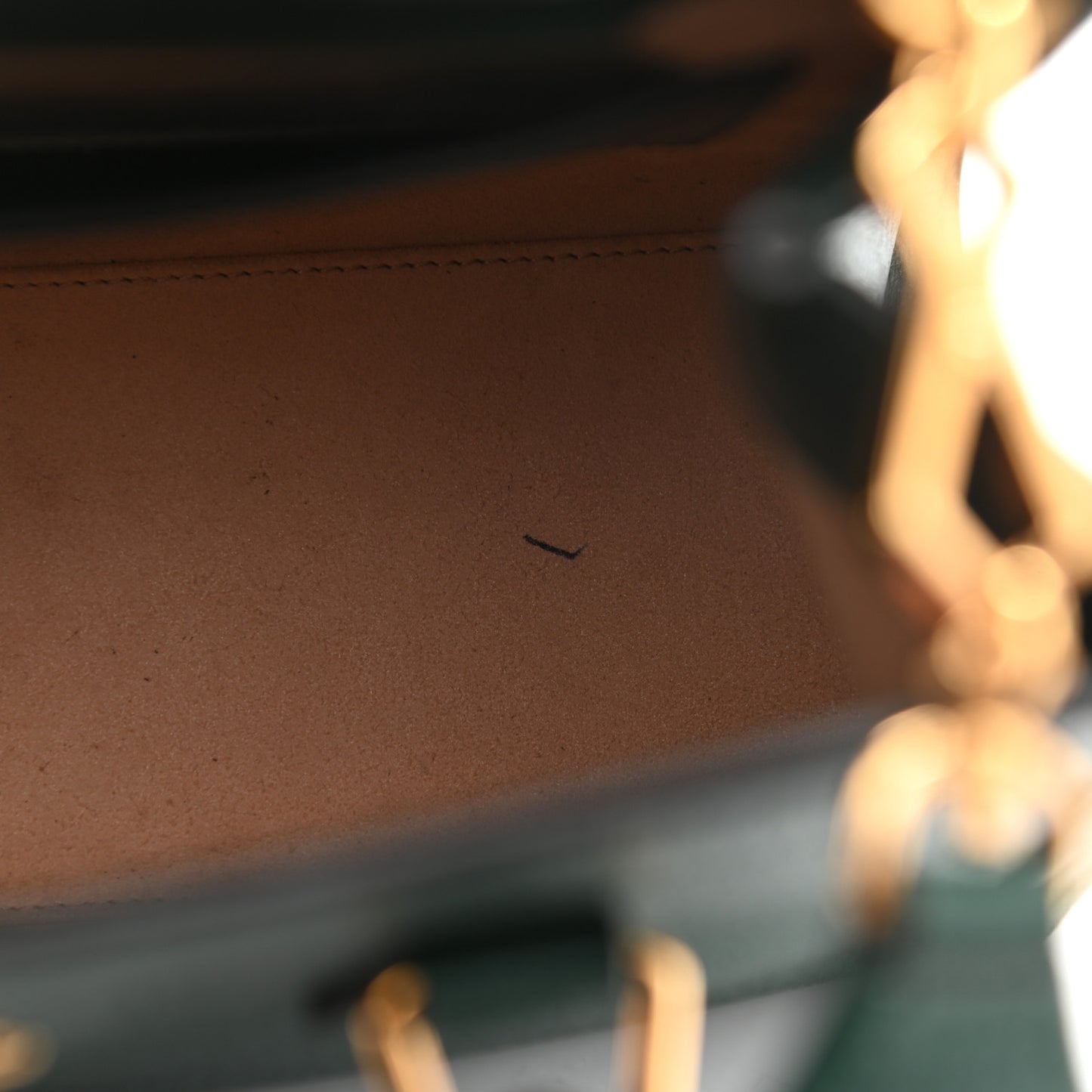 Textured Dollar Calfskin Web Small Diana Tote Bag Green