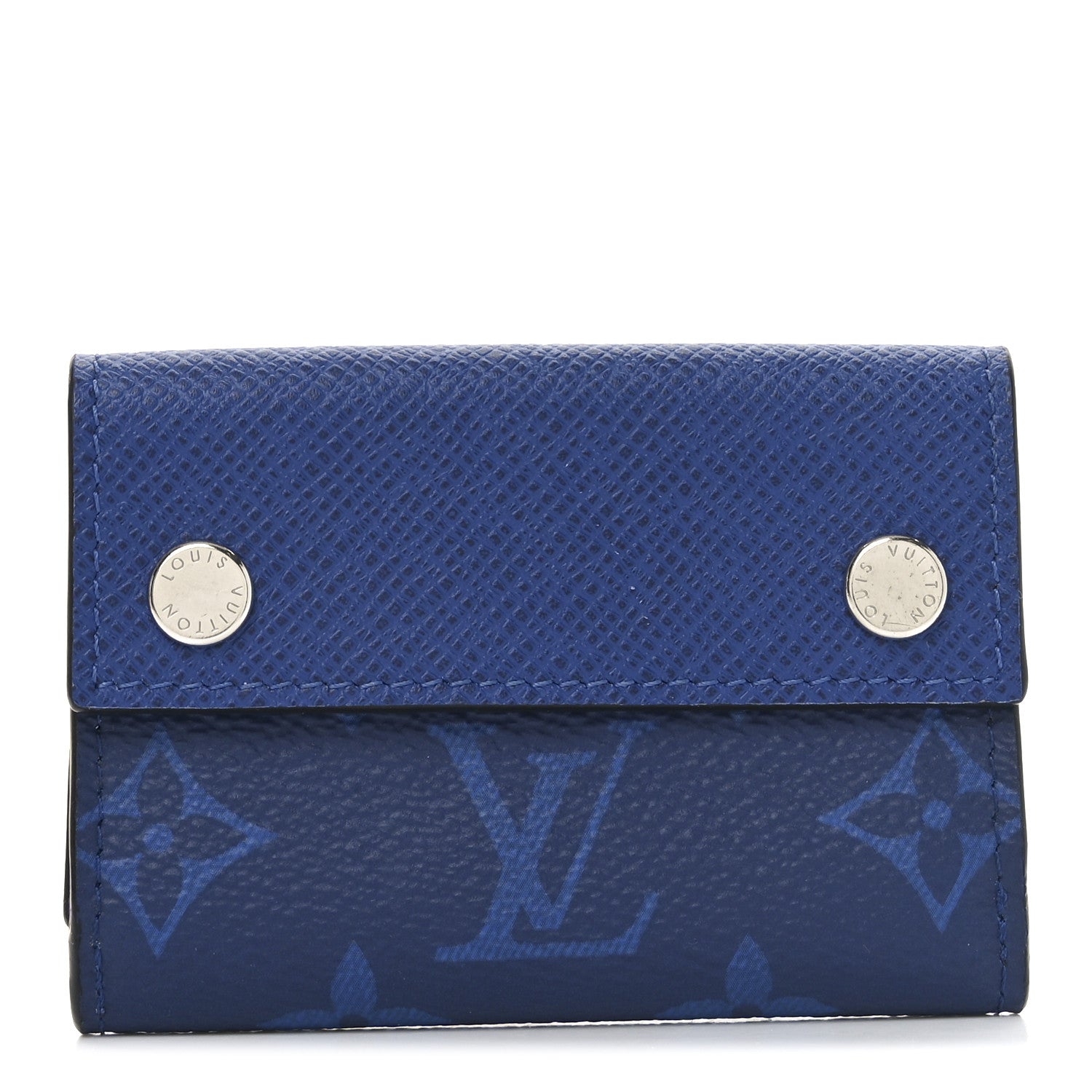 Louis Vuitton Monogram Taiga Discovery Compact Wallet Cobalt 1 of 7