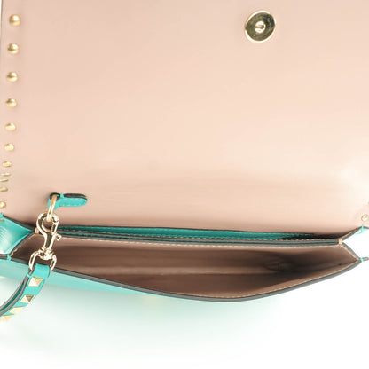 Valentino Garavani Nappa Rockstud Wristlet Clutch Colibri 6 of 8