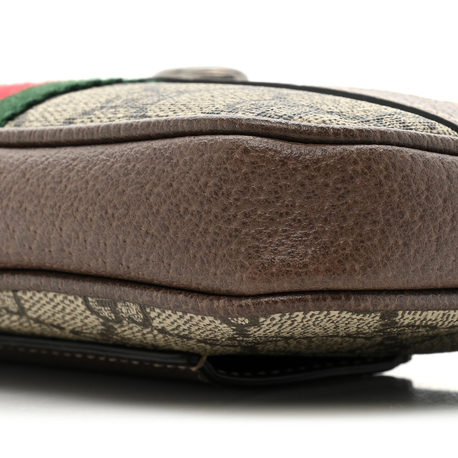 Gucci GG Supreme Monogram Web Small Ophidia Belt Bag 85 34 Dark Brown 8 of 10