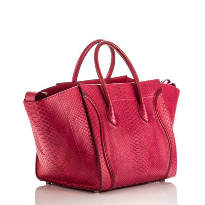 Celine Python Medium Phantom Luggage Red 3 of 8