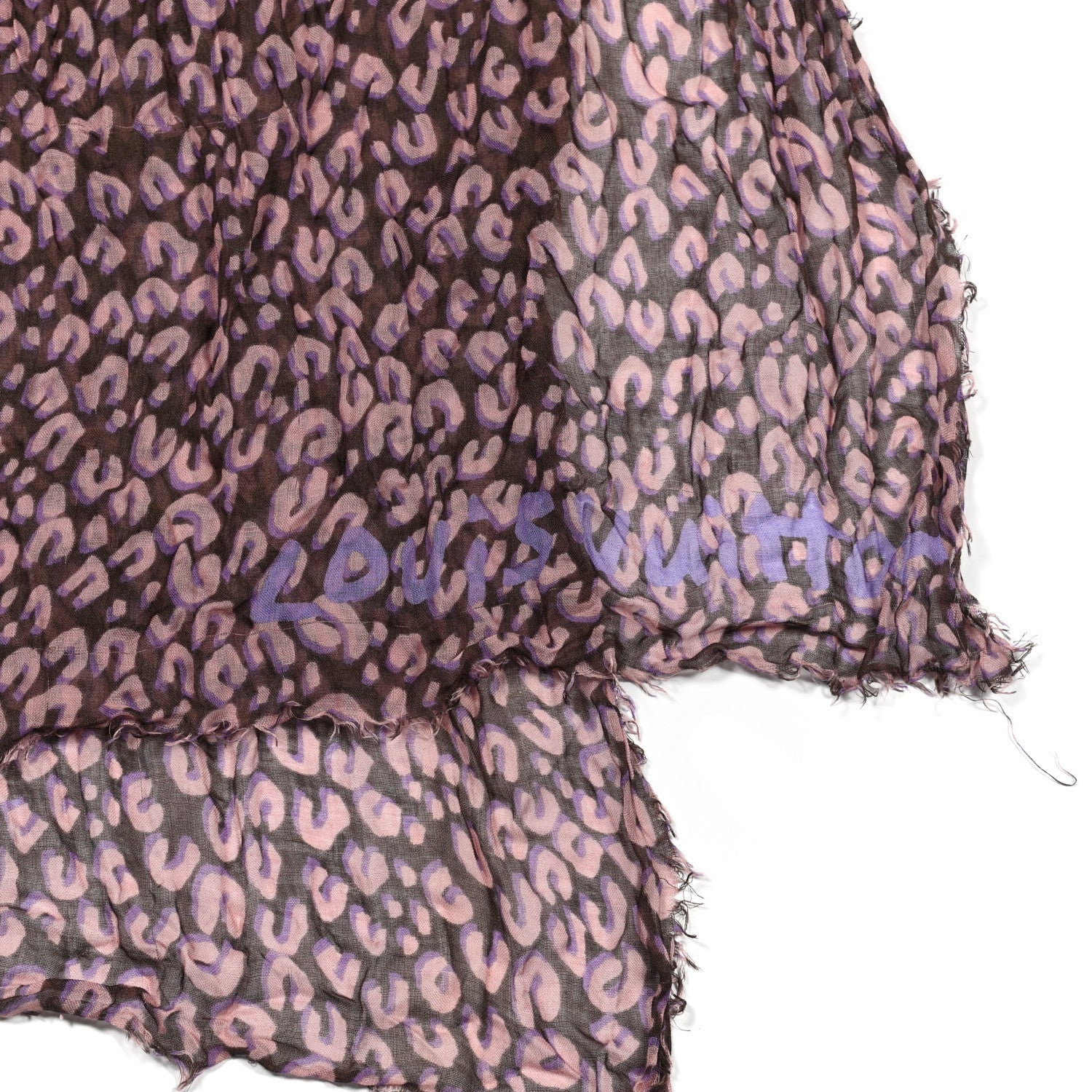 Louis Vuitton Cashmere Silk Leopard Etole Stole Mauve 3 of 6