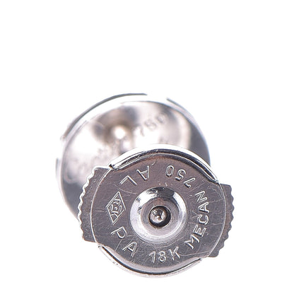 Cartier 18K White Gold Pave Diamond Round Earrings 5 of 5