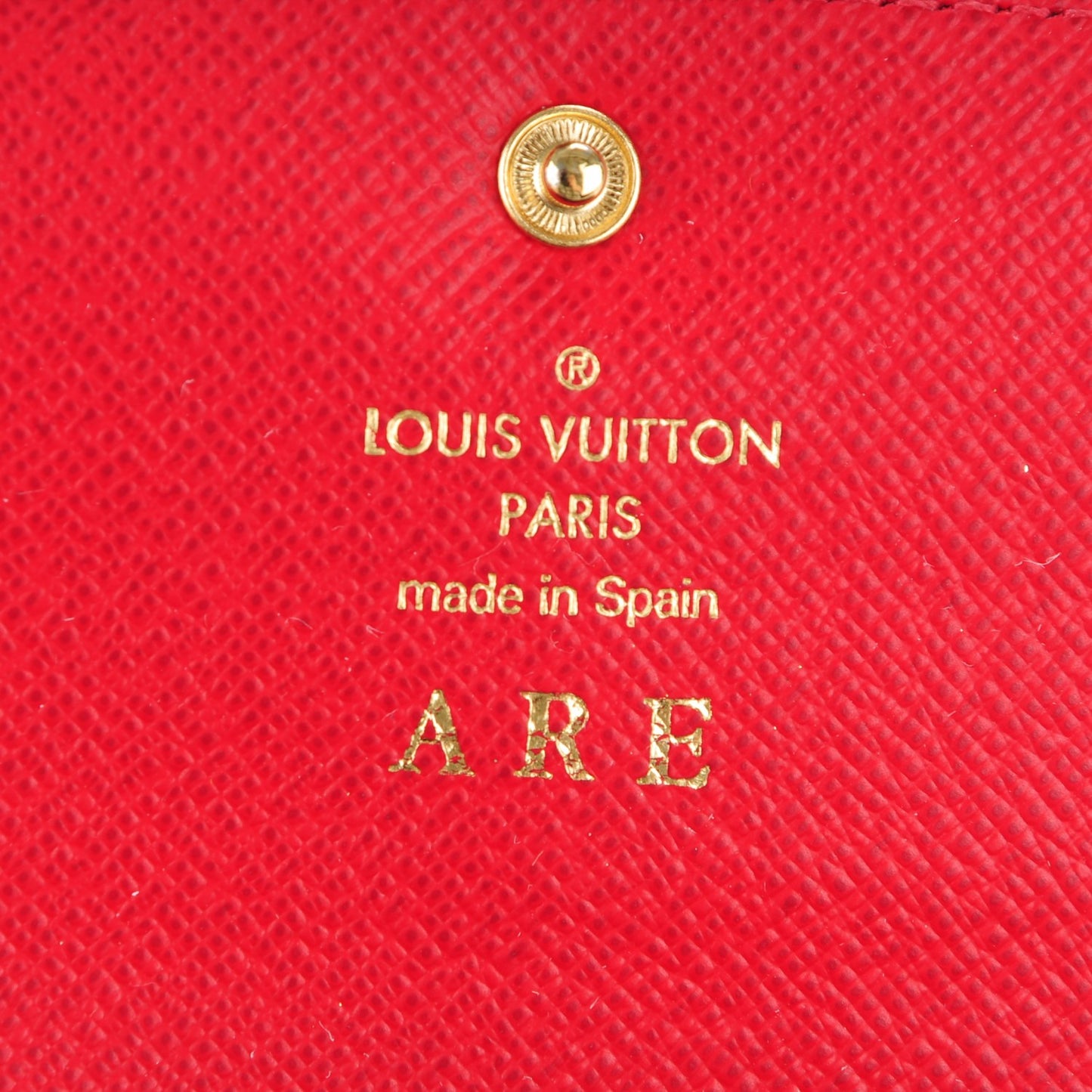 Damier Ebene Emilie Wallet Red
