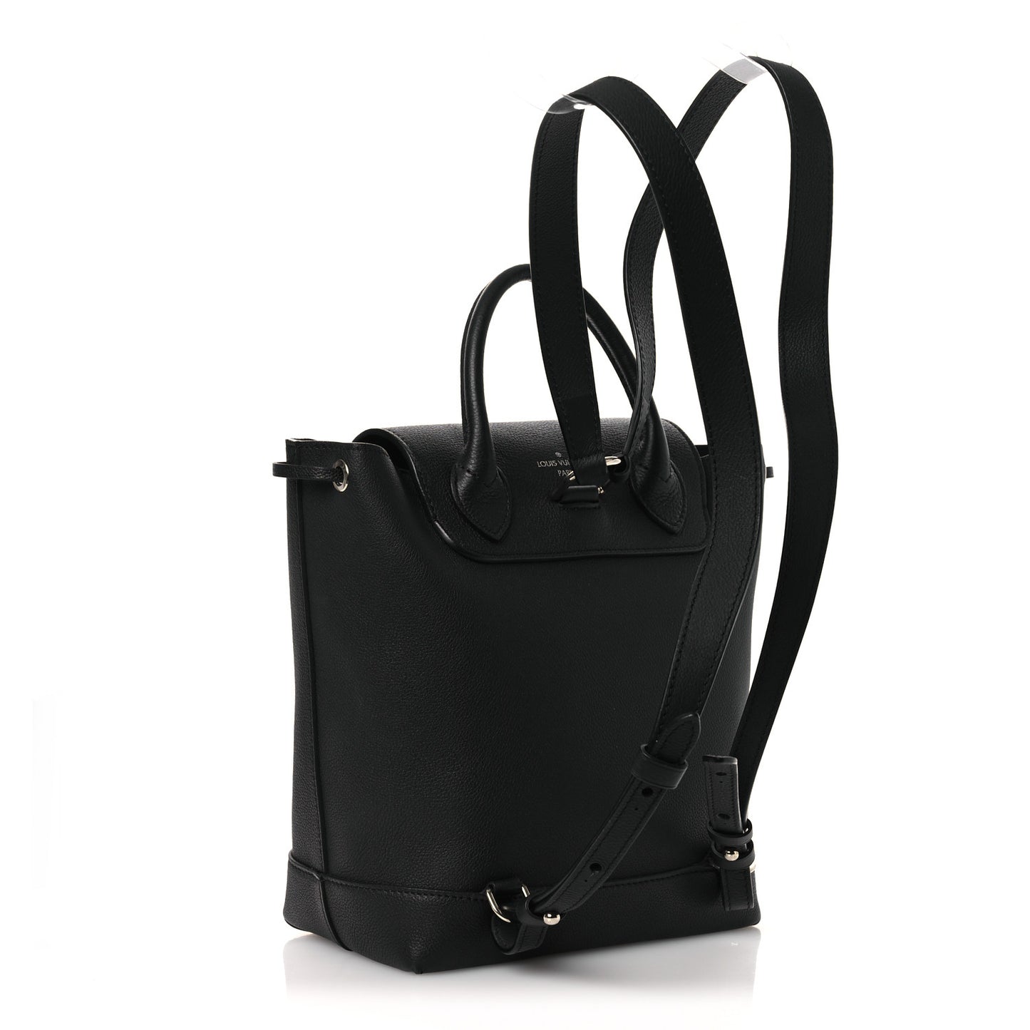 Calfskin Lockme Backpack Black