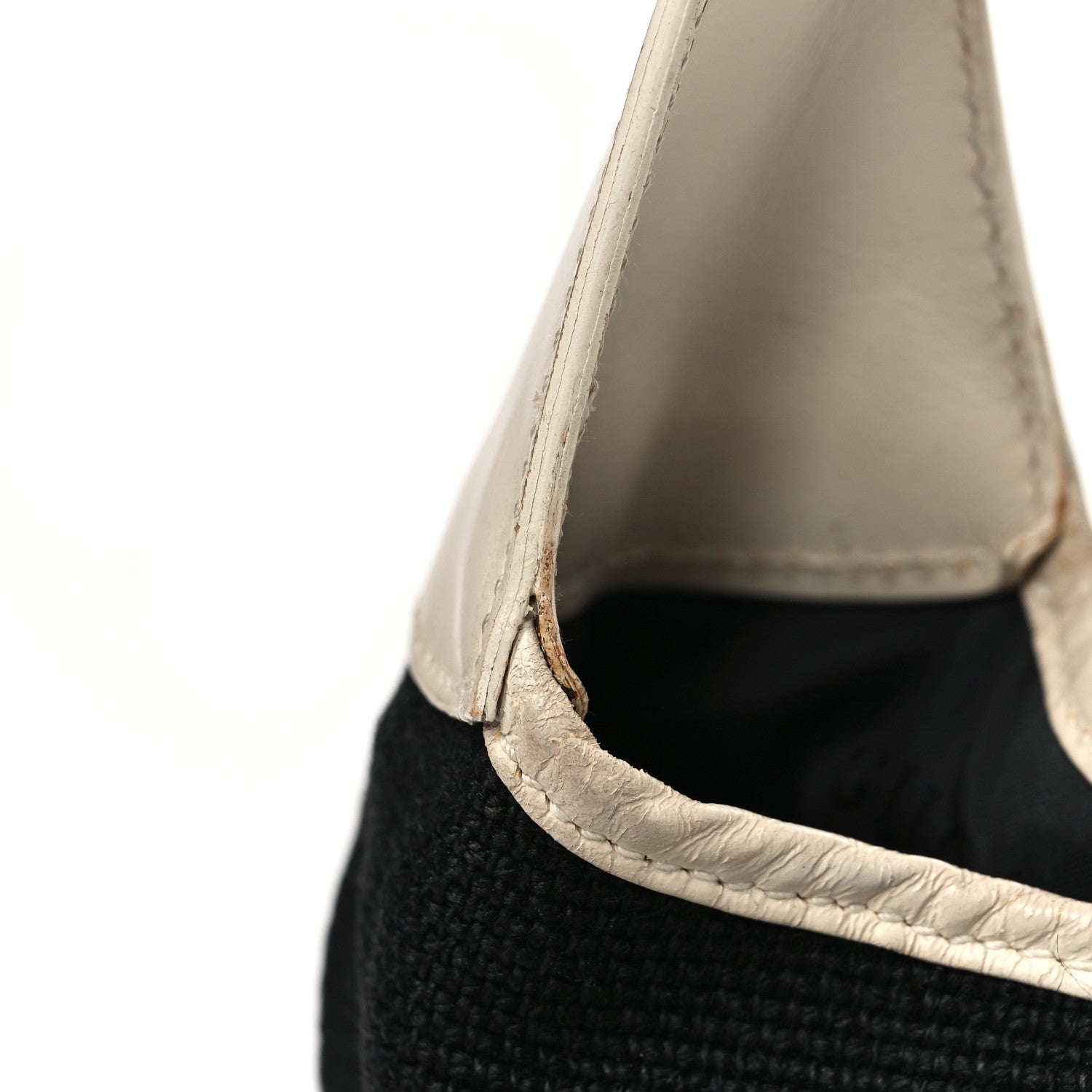 Gucci Canvas Calfskin Jackie O Chain Hobo White Black 14 of 14