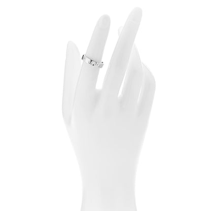 Cartier 18K White Gold Diamond 4mm LOVE Wedding Band Ring 50 5.25 2 of 4