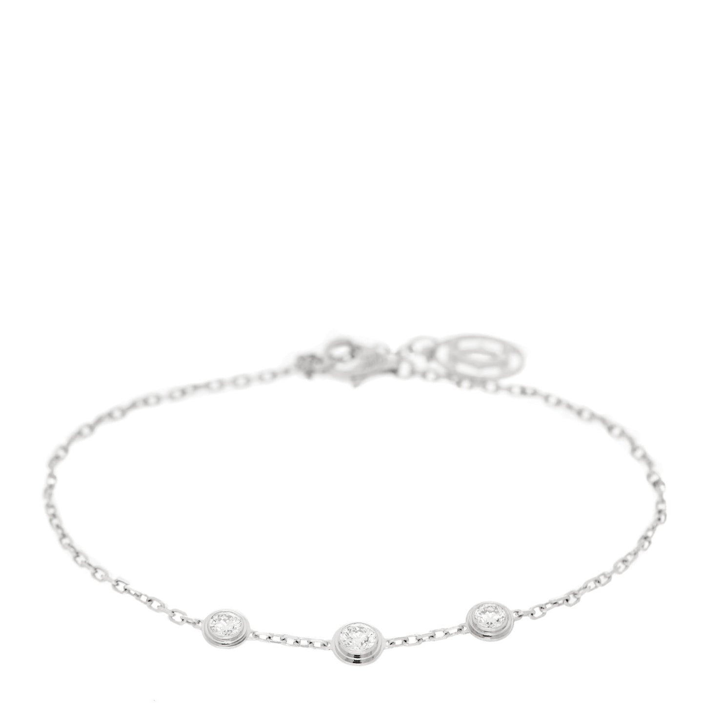 18K White Gold 3 Diamond Diamants Legers Bracelet