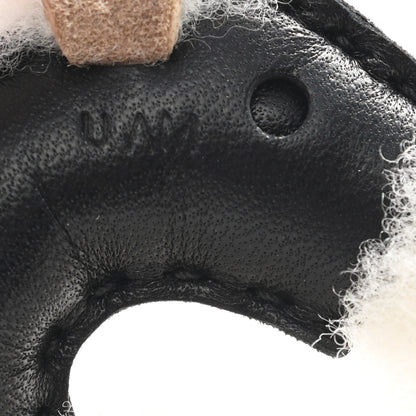 Hermes Milo Lambskin Shearling Budy Charm Black 4 of 5