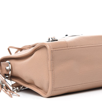 Balenciaga Shiny Goatskin Silver Metallic Edge Hardware S City Rose Des Sables 9 of 10