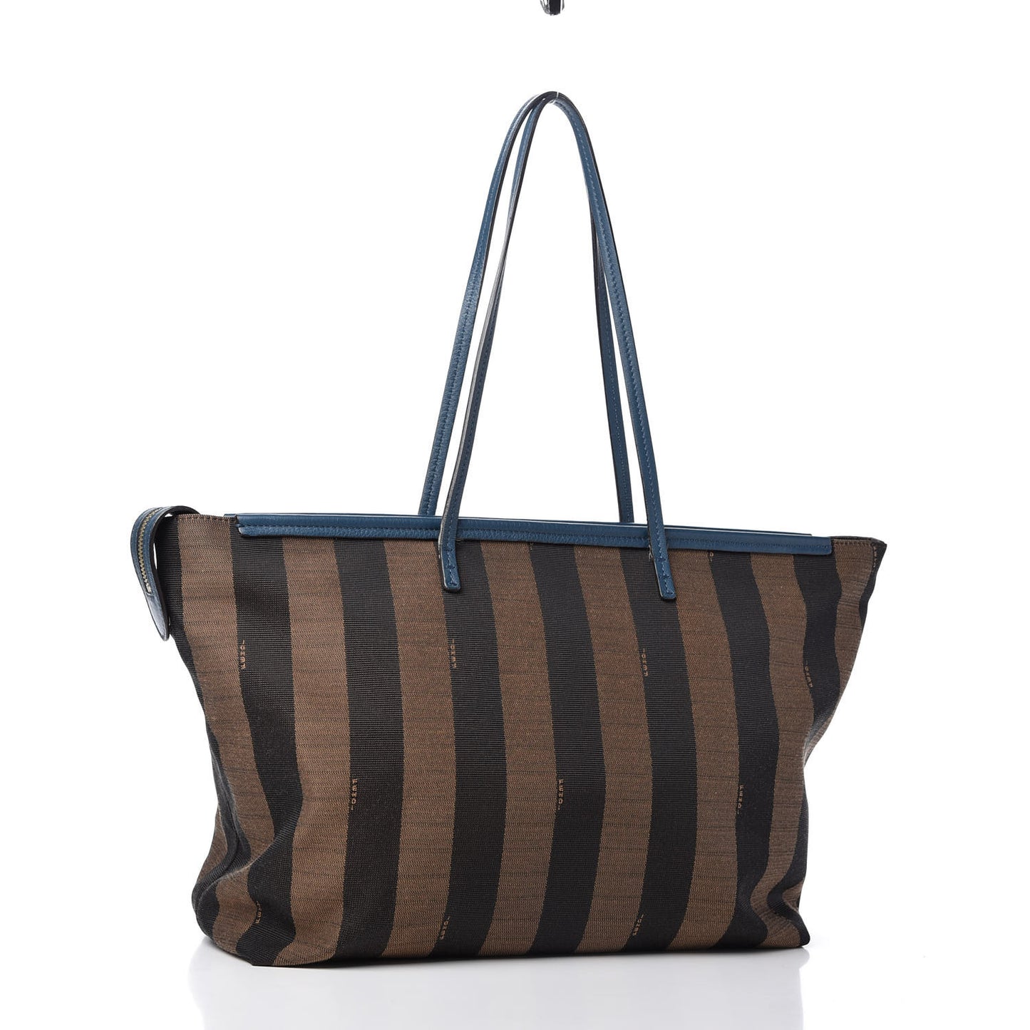 Pequin Vitello Medium Roll Tote Tobacco Petrolio