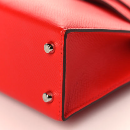 Hermes Epsom Mini Kelly Sellier 20 Rouge de Coeur 8 of 8