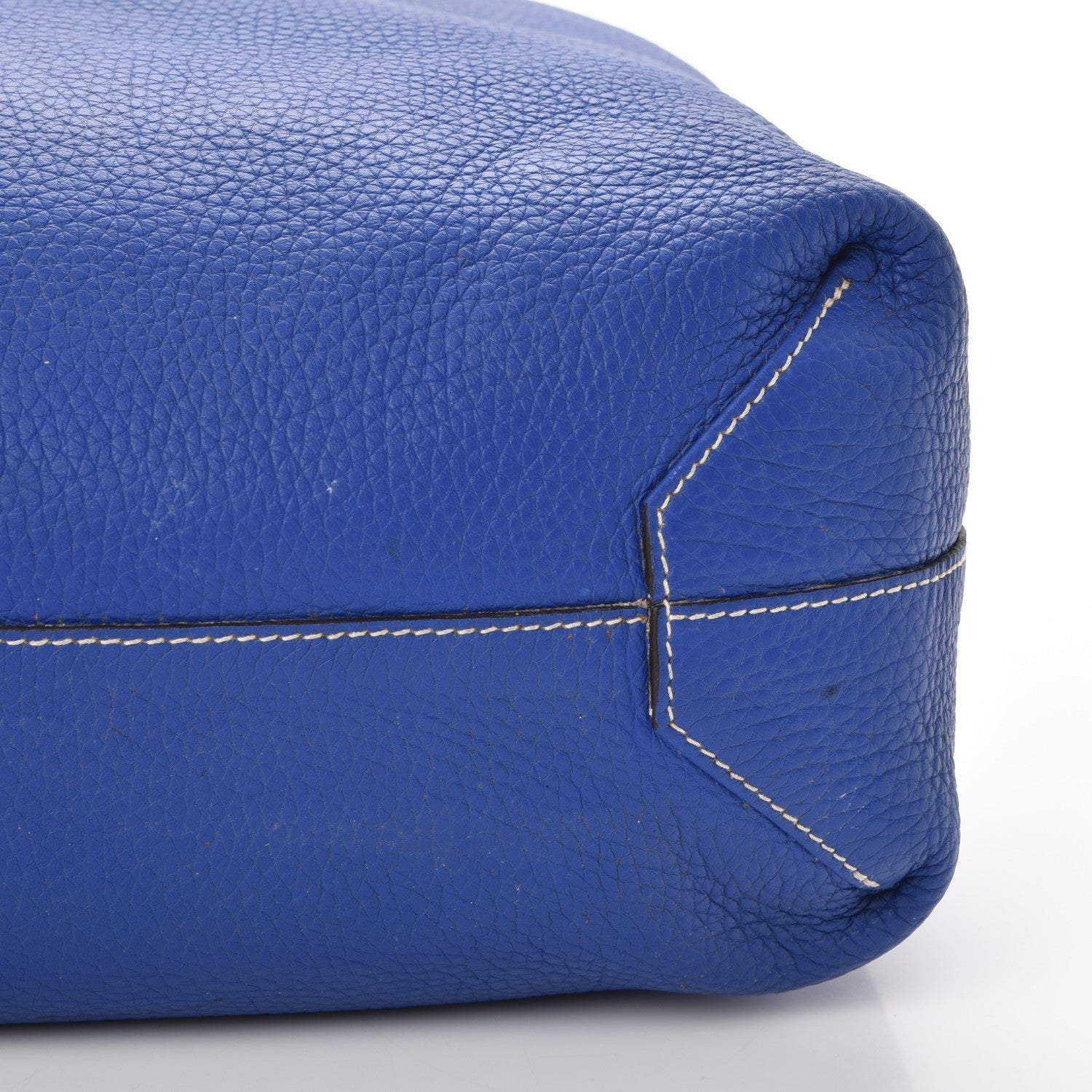 Hermes Taurillon Clemence Double Sens 36 Reversible Tote Graphite Bleu Electrique 19 of 24