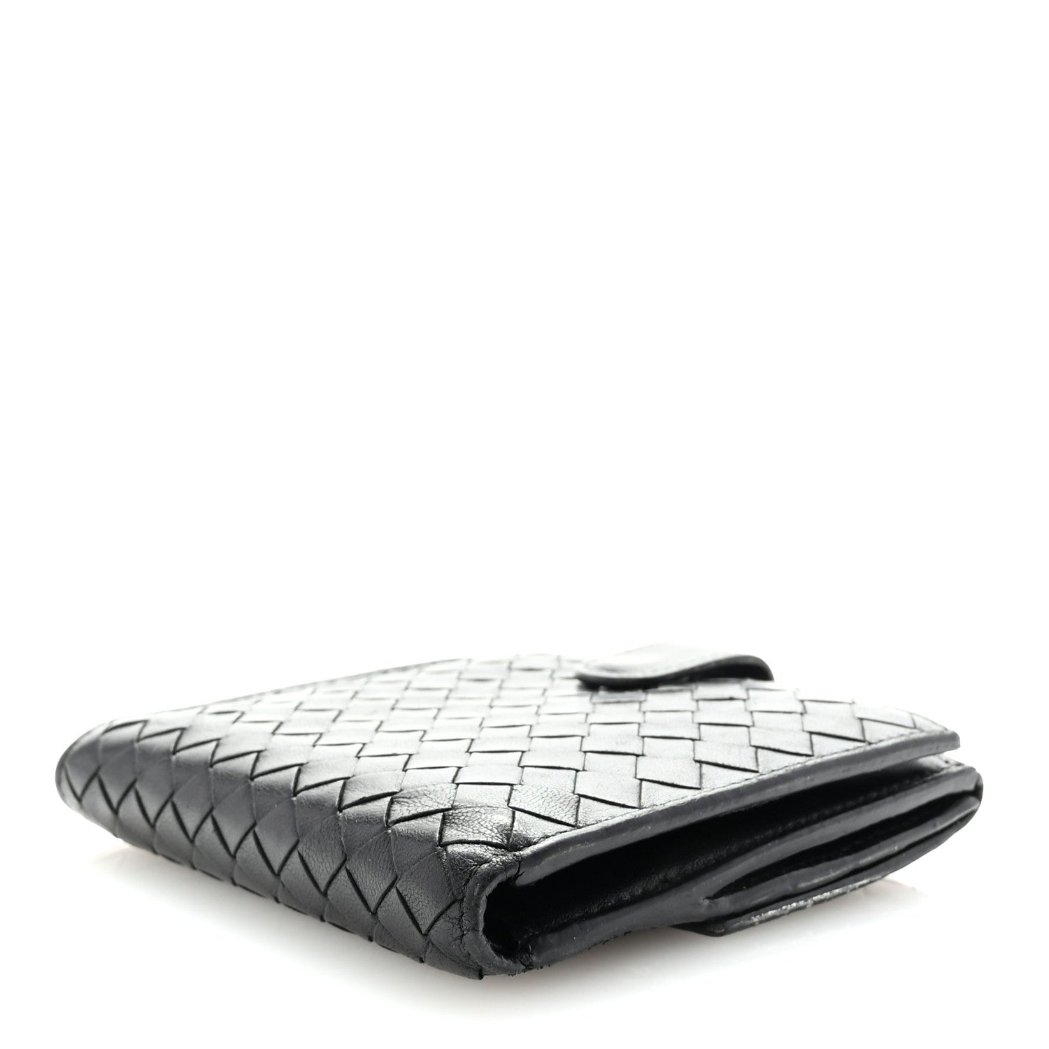 Bottega Veneta Nappa Intrecciato French Flap Wallet Black 4 of 7