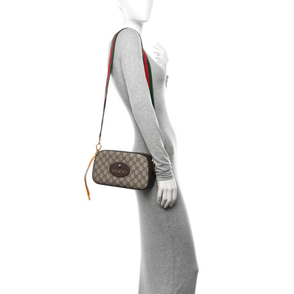 Gucci GG Supreme Monogram Web Neo Vintage Shoulder Bag Beige New Acero Crop 2 of 10