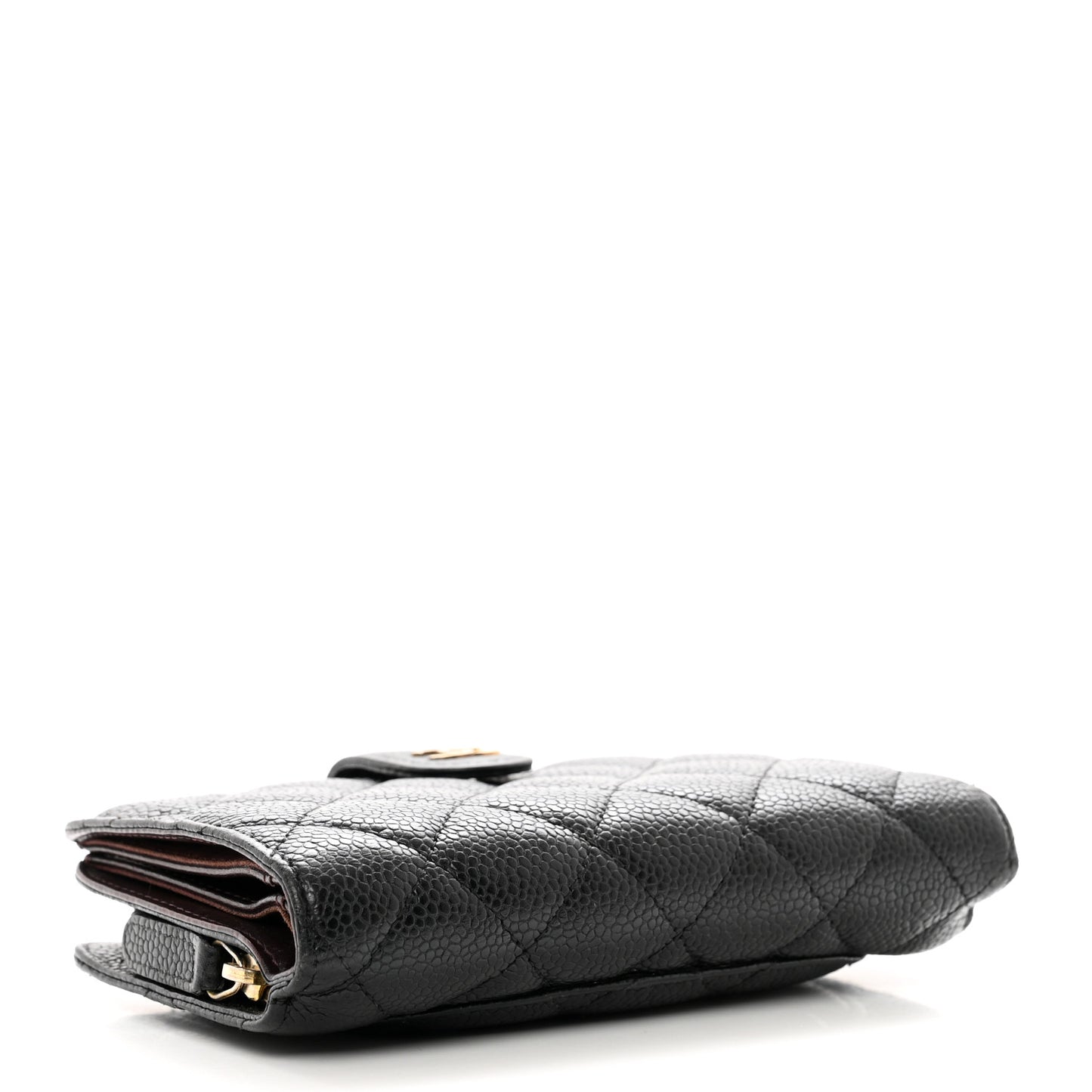 Caviar Quilted CC French Wallet Black