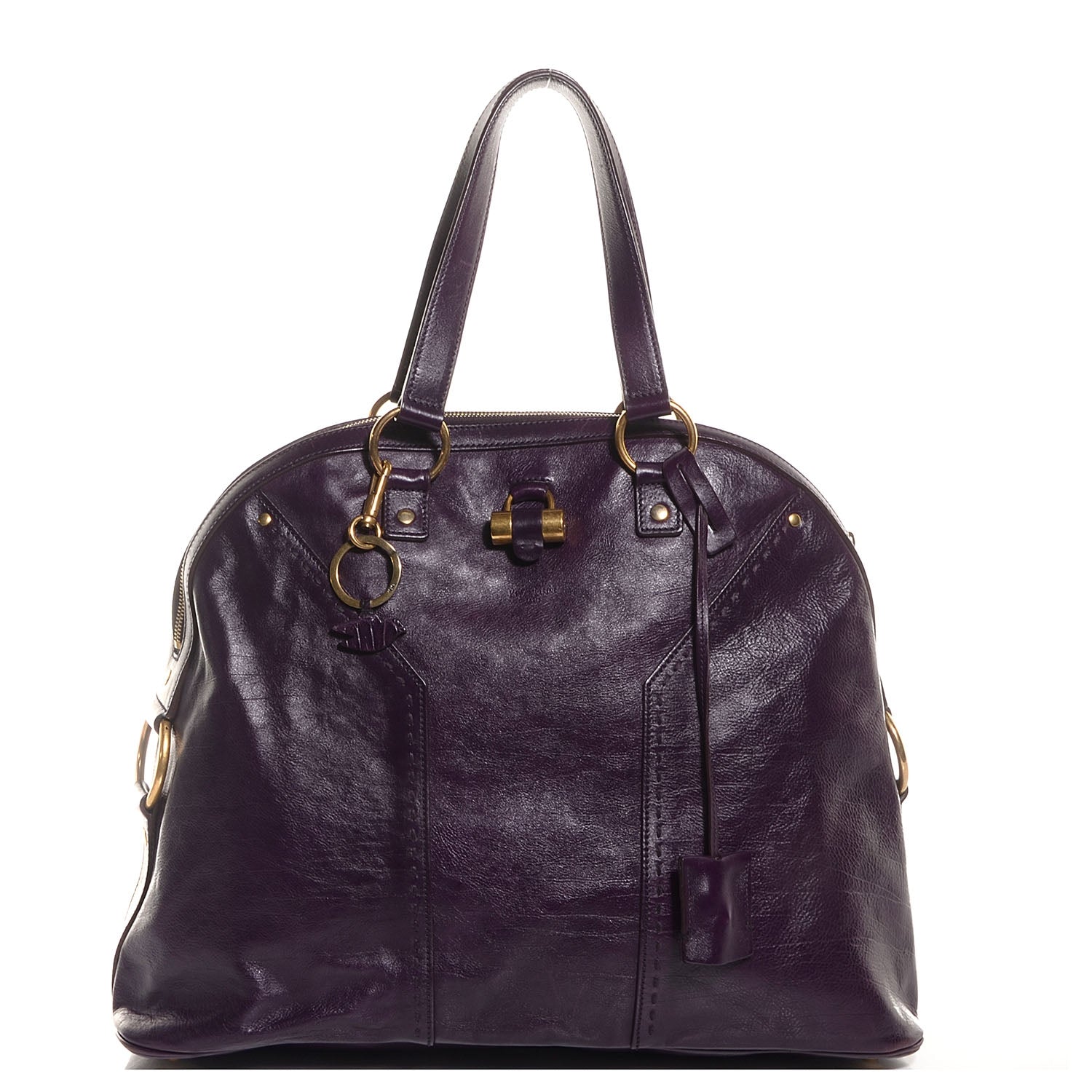 Saint Laurent Leather Oversized Muse Purple 1 of 9