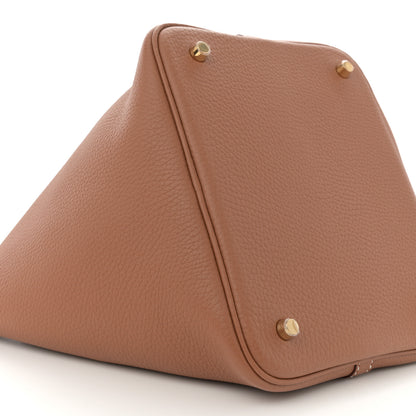 Hermes Taurillon Clemence Picotin Lock 22 MM Gold 9 of 11