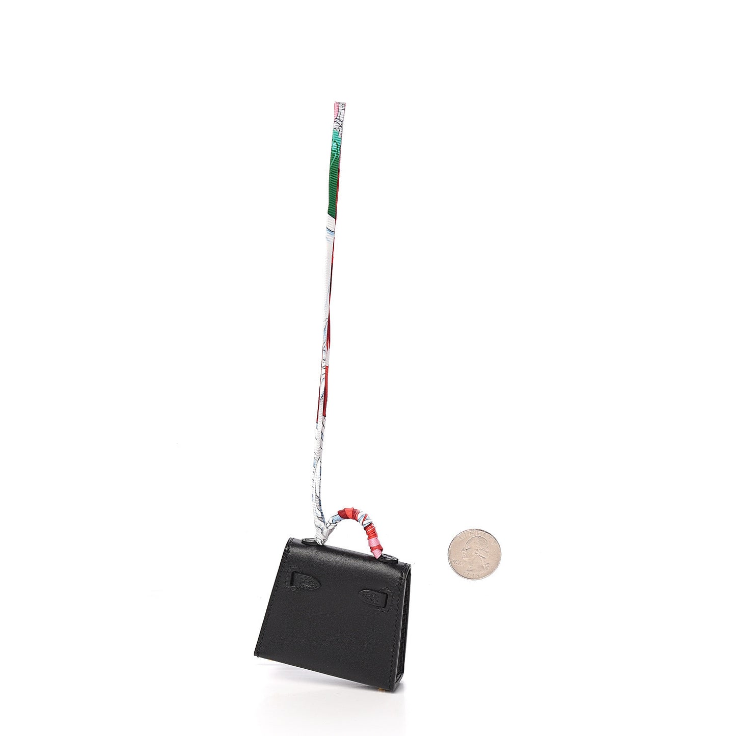 Tadelakt Mini Kelly Twilly Bag Charm Black