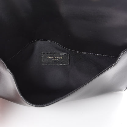 Saint Laurent Smooth Shiny Calfskin Monogram Uptown Pouch Black 4 of 6