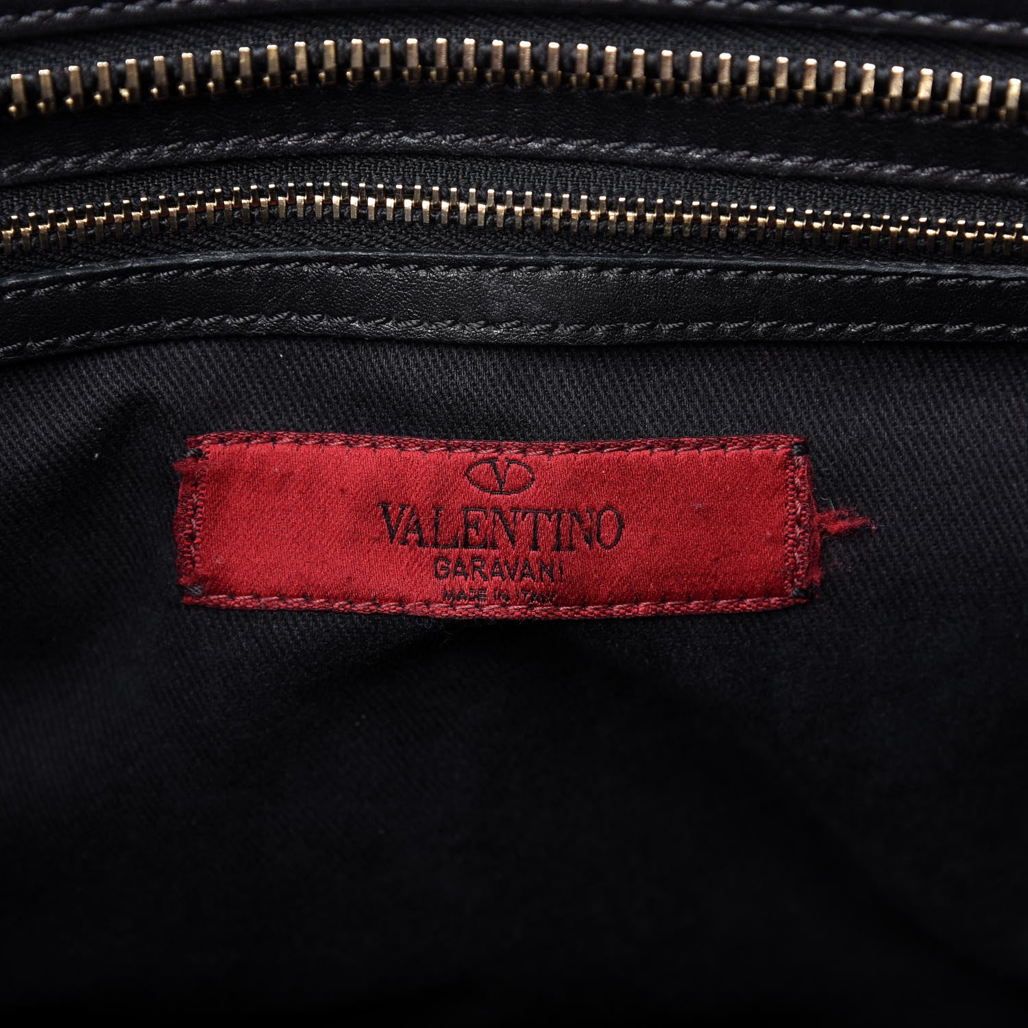 Valentino Garavani Vitello Rockstud Double Handle Tote Black 8 of 10