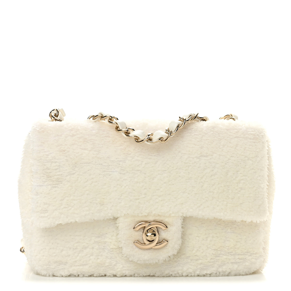 Sequin Small Single Flap White