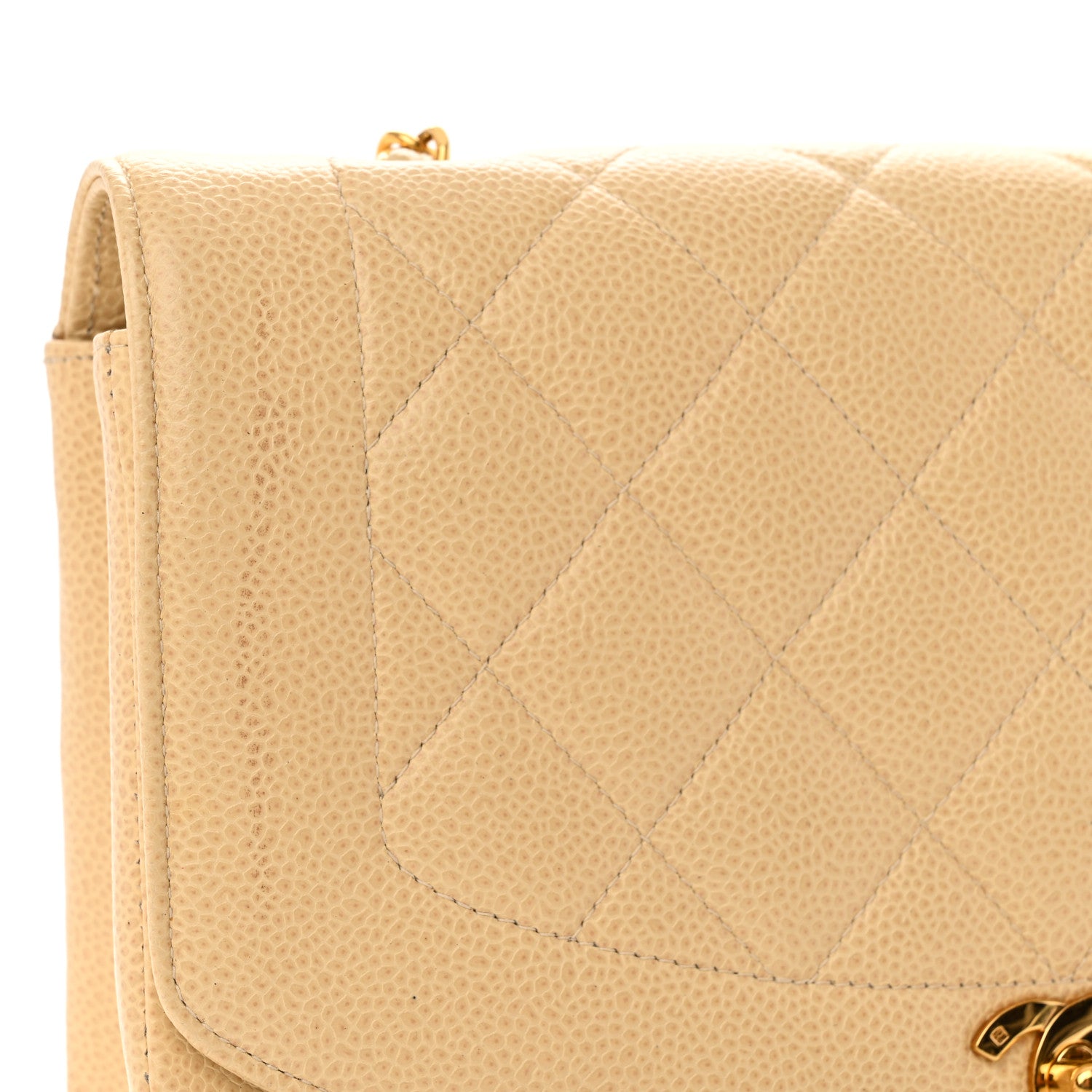 Chanel Caviar Quilted Medium Single Flap Beige 12 of 13