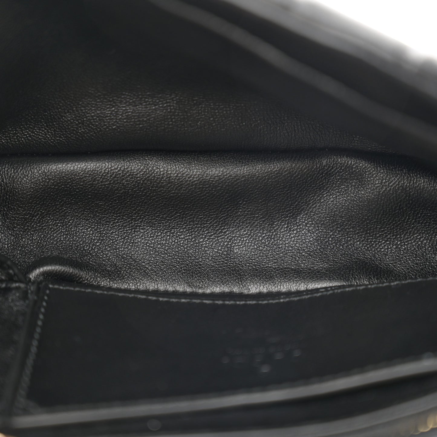 Lambskin Embossed Mini GG Milano Top Handle Shoulder Bag Black