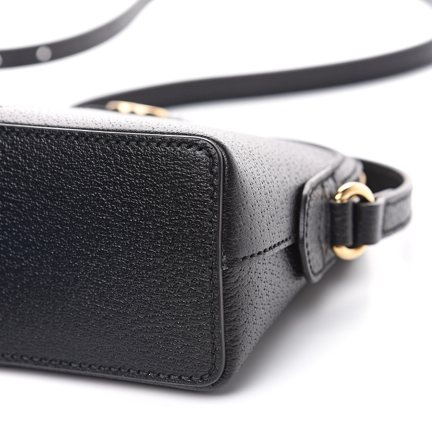Calfskin GG Web Small Ophidia Dome Shoulder Bag Black