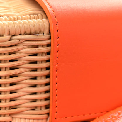 Christian Dior Wicker Oblique 30 Montaigne Box Bag Fluorescent Orange 11 of 11