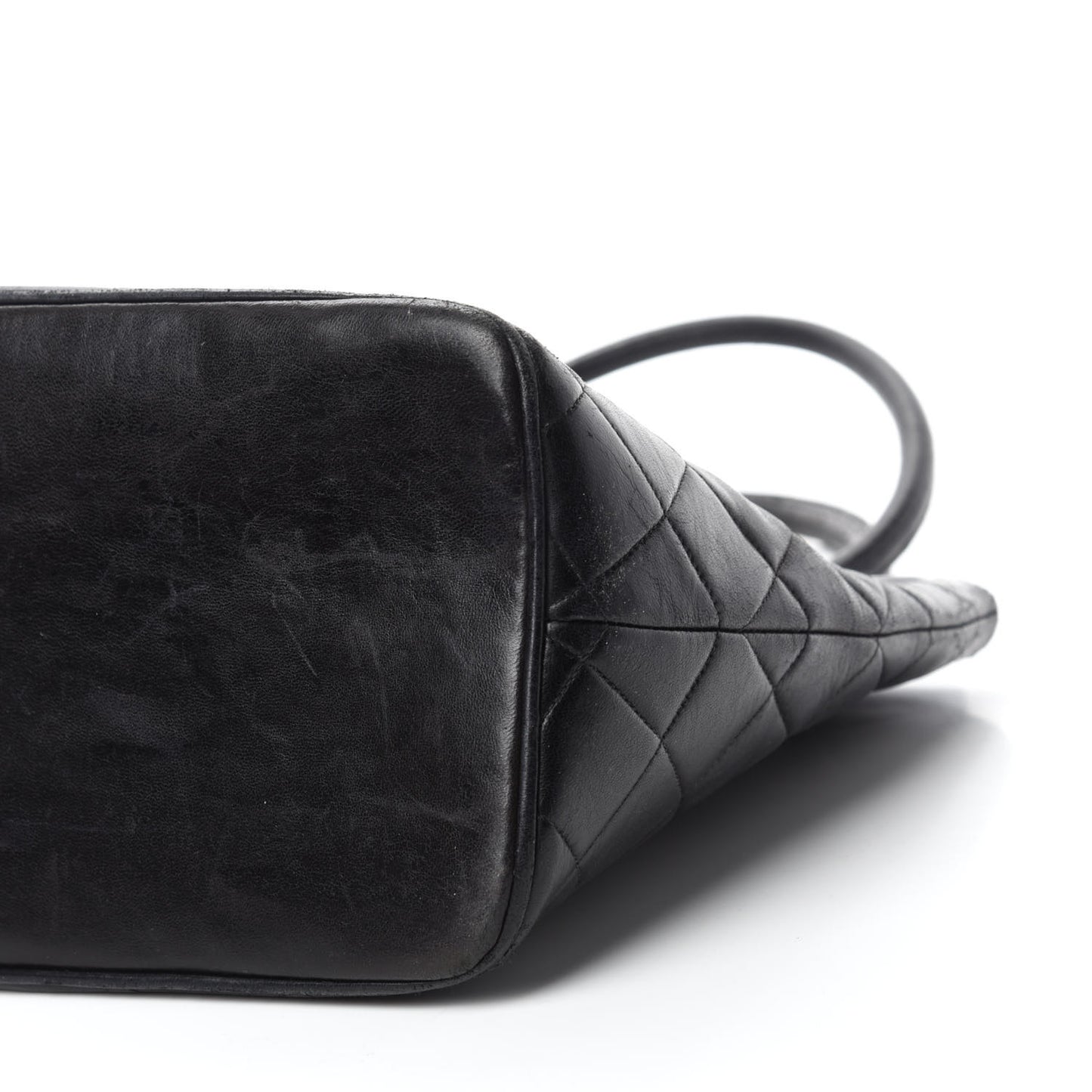 Lambskin Quilted Medallion Tote Black