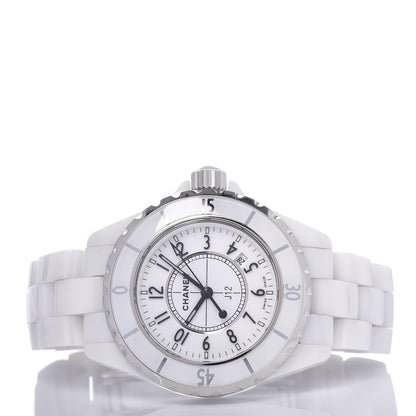 Chanel Stainless Steel Ceramic 33mm J12 Quartz Watch White 3 of 9