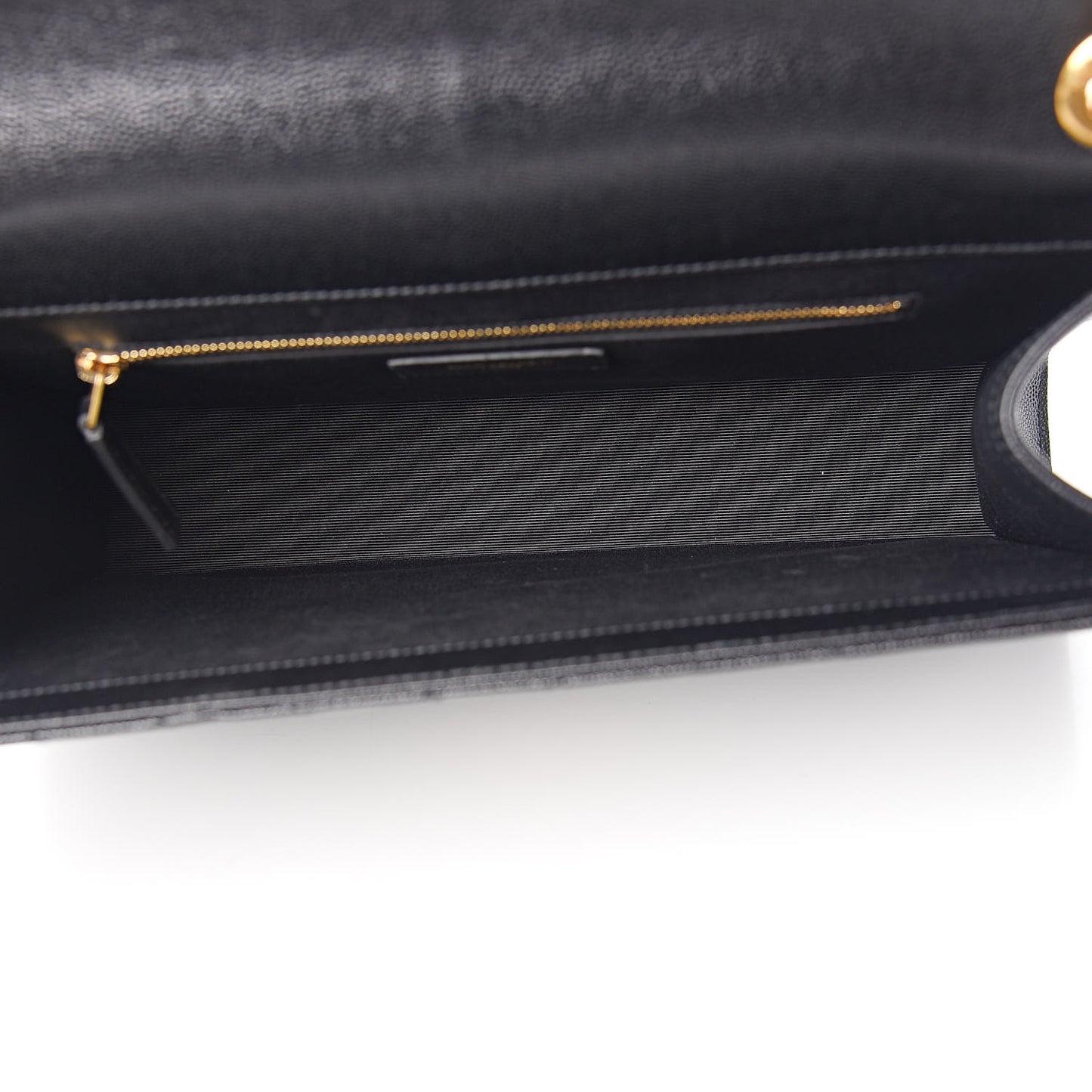 Grain De Poudre Matelasse Chevron Large Monogram Satchel Black