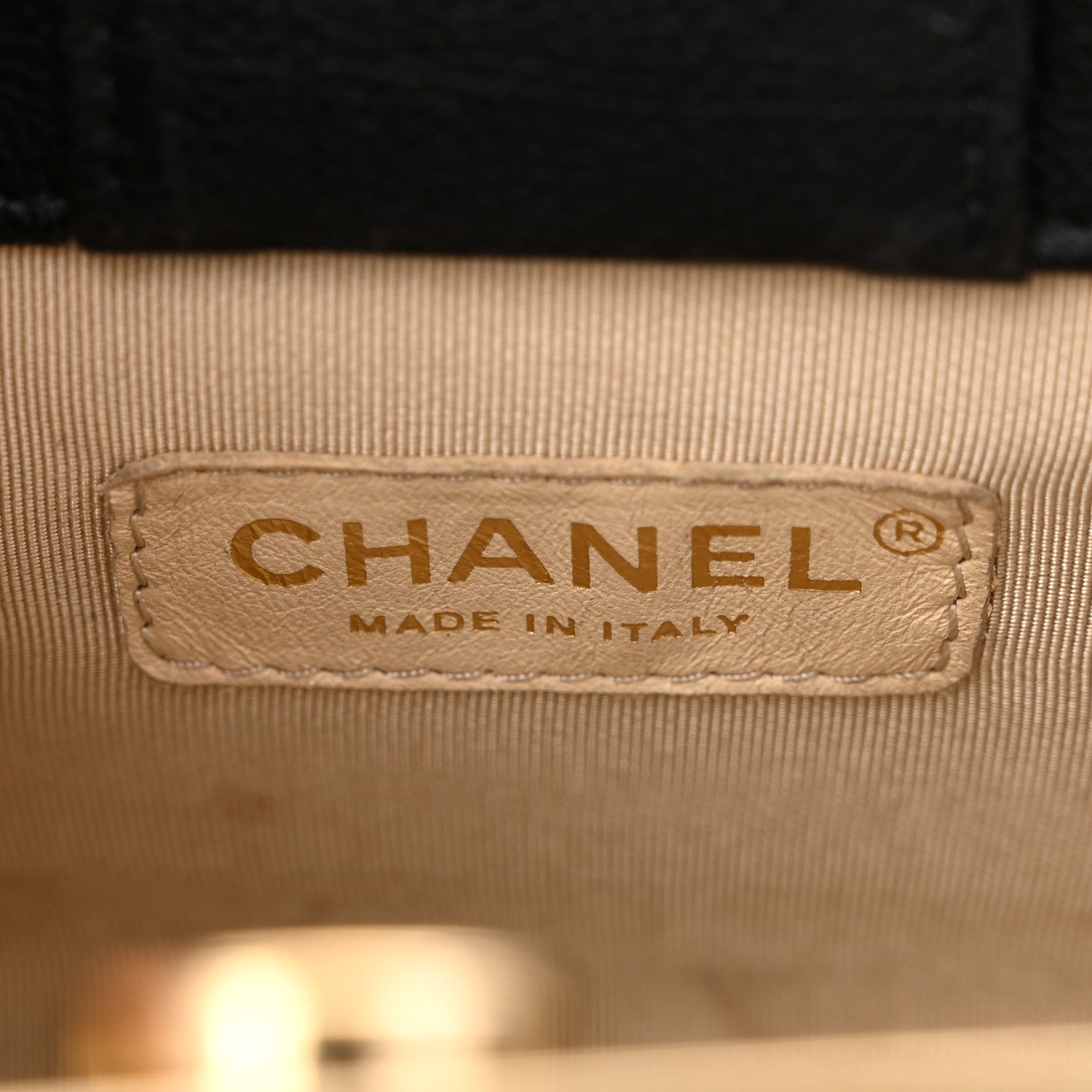 Chanel Grained Calfskin Stitched Mini Label Click Shopper Black 6 of 11