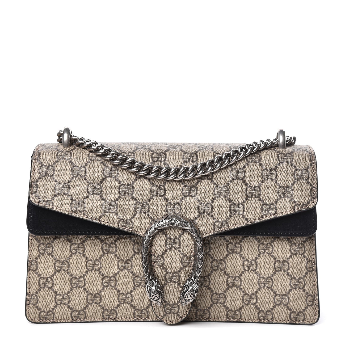 GG Supreme Monogram Small Dionysus Shoulder Bag Black