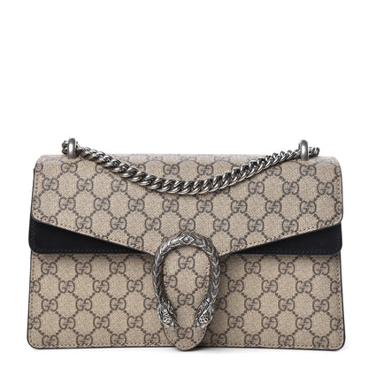 Gucci GG Supreme Monogram Small Dionysus Shoulder Bag Black 1 of 13