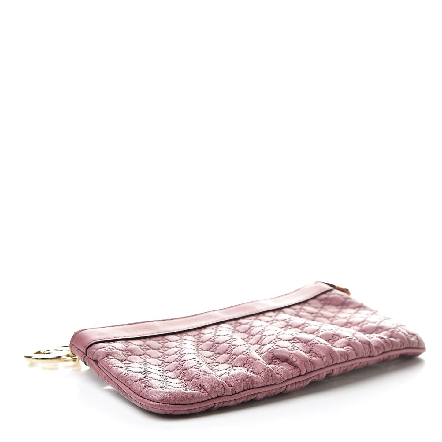 Metallic Guccissima New Britt Wristlet Pink